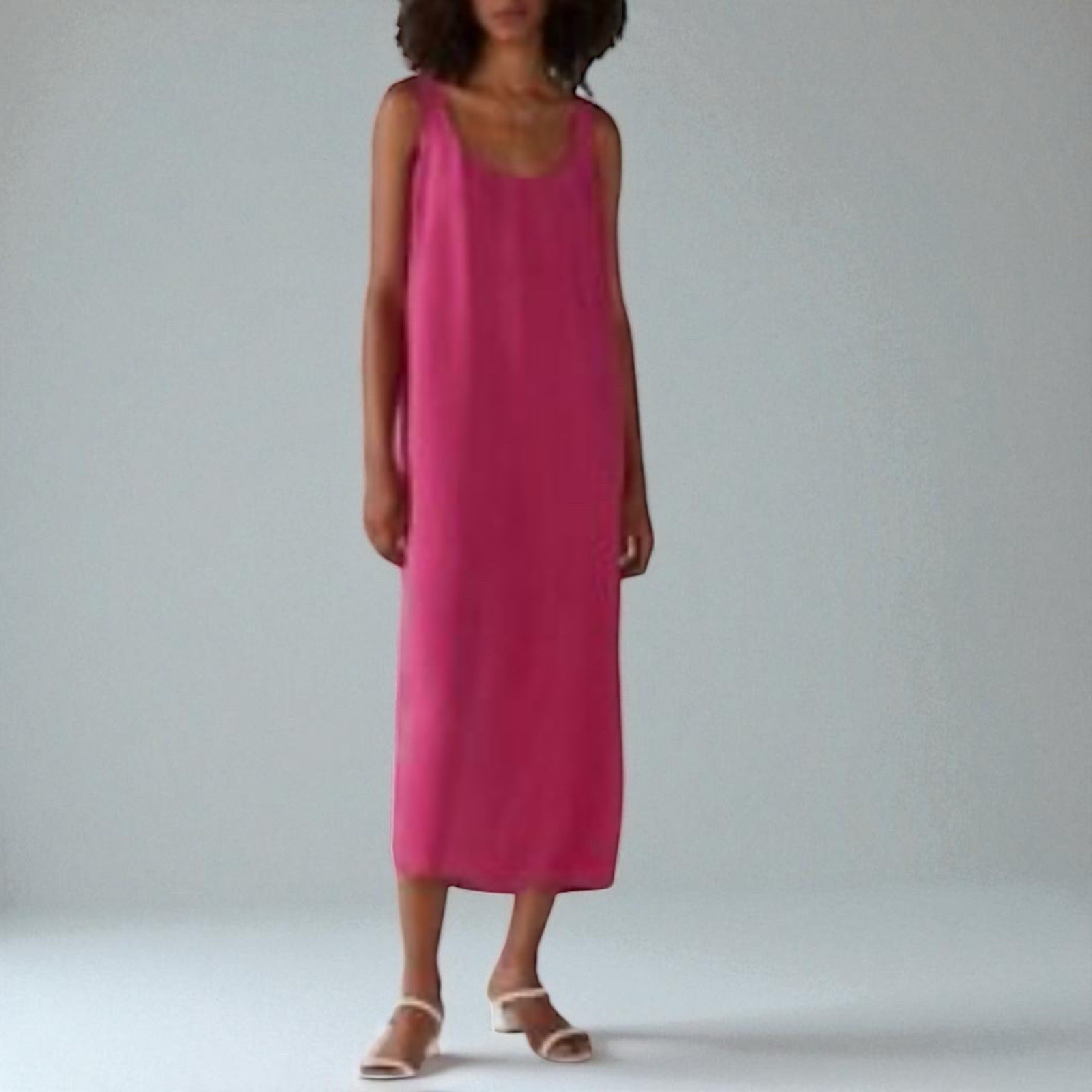 Club Monaco Silk Slip Dress In Pink Size Small New